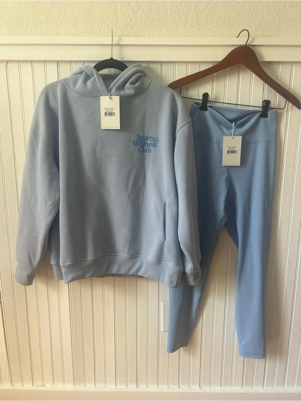 WILO The Label Sports & Wellness Club 2-Piece Hoodie & Legging Set Blue